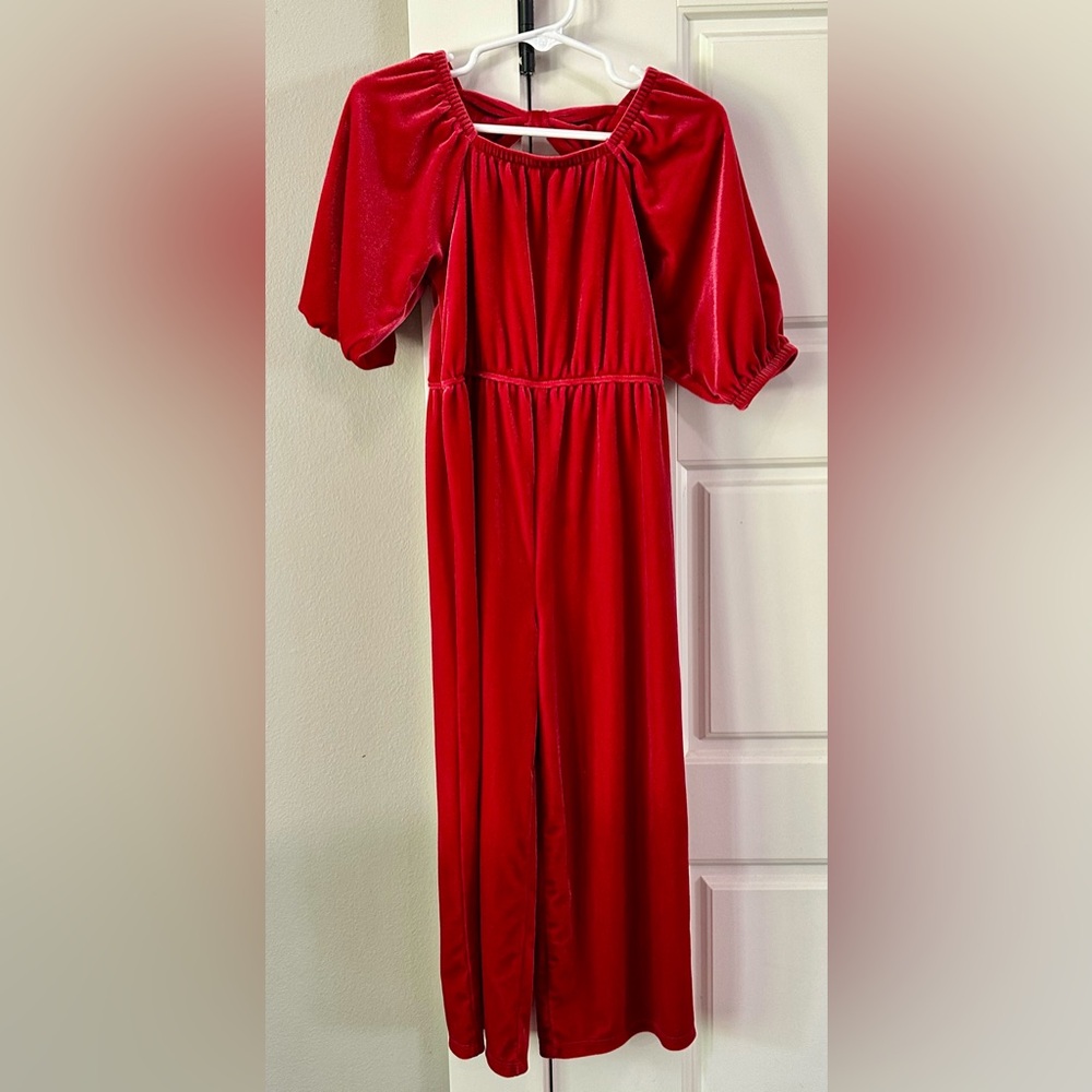 Old Navy Red Velvet jumpsuit